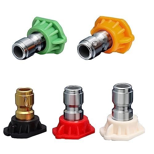 Pressure Washer Tips Set Multiple Degrees, 3.5 GPM Power Washer Nozzle Tips 5