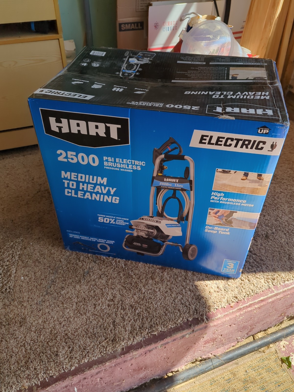 Hart HW142500 2500PSI 1.1 GPM Cold Water Electric Pressure Washer, Brushless NIB