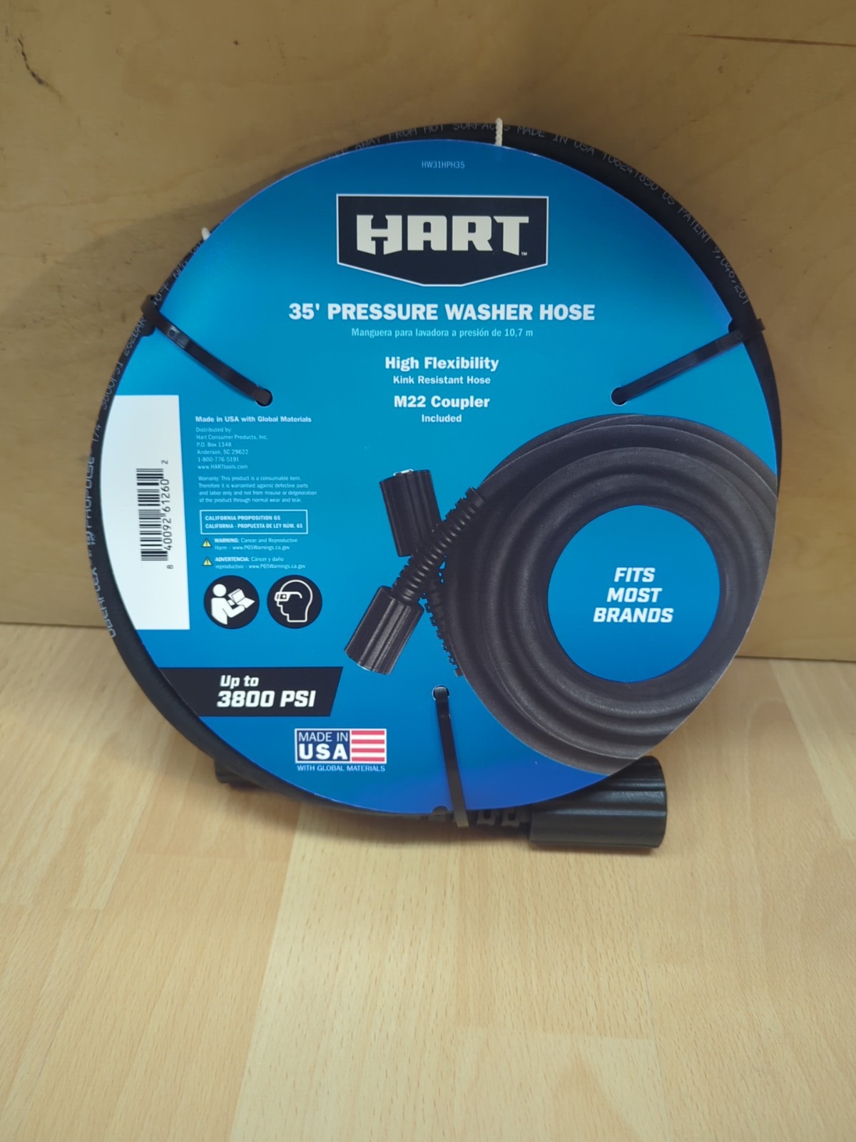 New hart 35 Pressure Washer Hose High Flexibility Up To 3800 Psi Pressure Washer