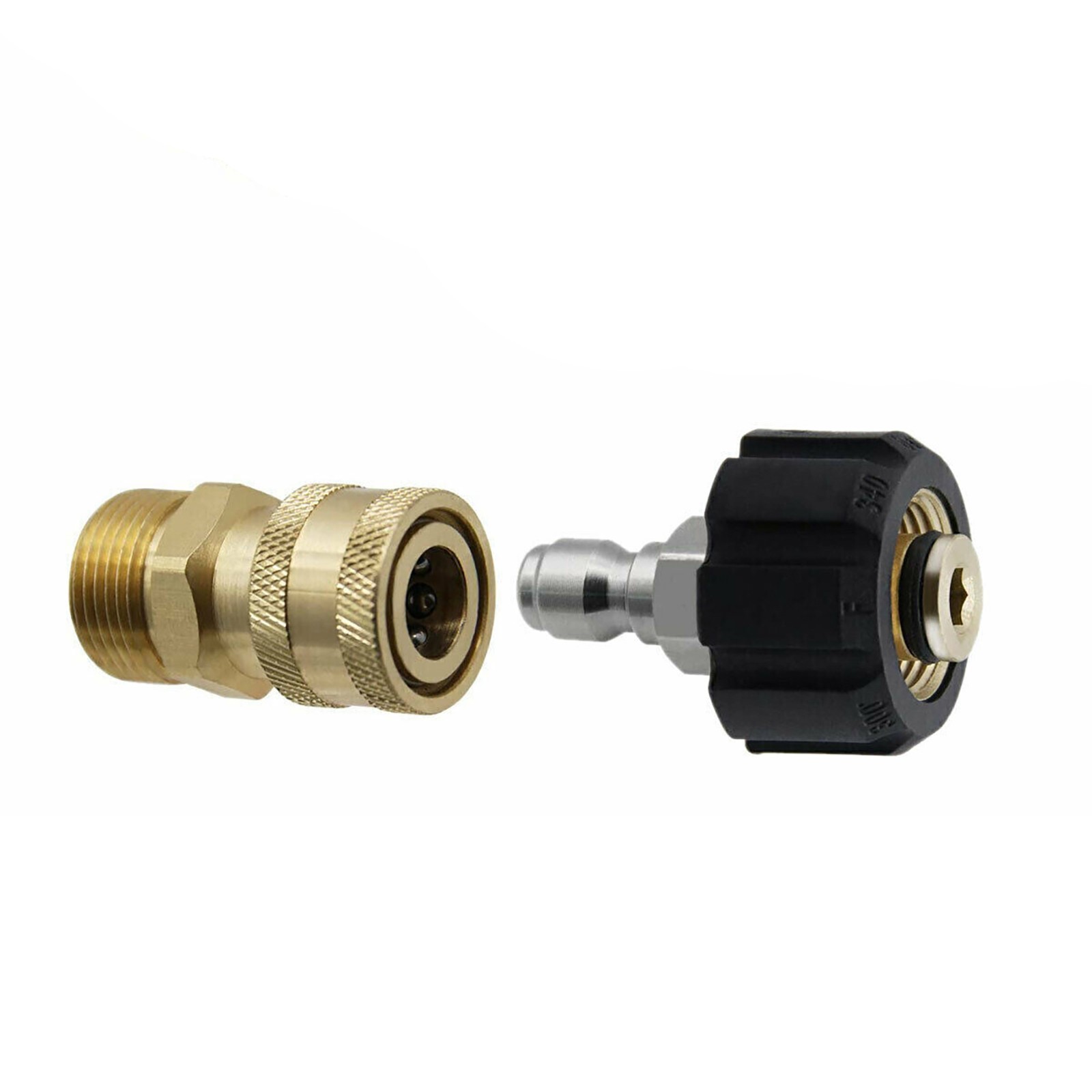 Brass+Stainless Steel Pressure Washer Hose Connector Adapter Replacement Parts
