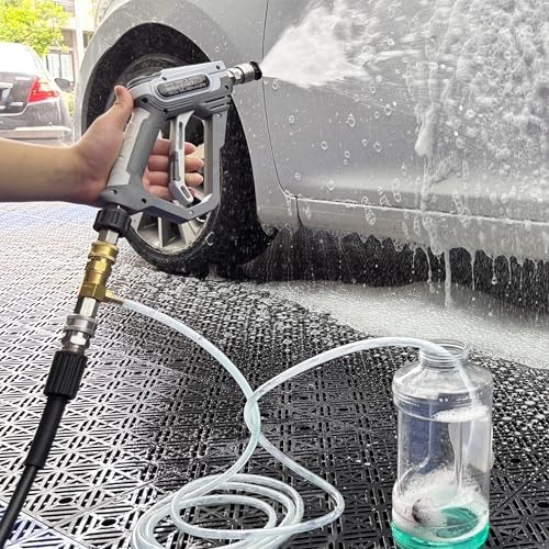 Pressure Washer Chemical Injector Kit – 3/8″ Quick Connect, Soap Siphon Hose 3-5