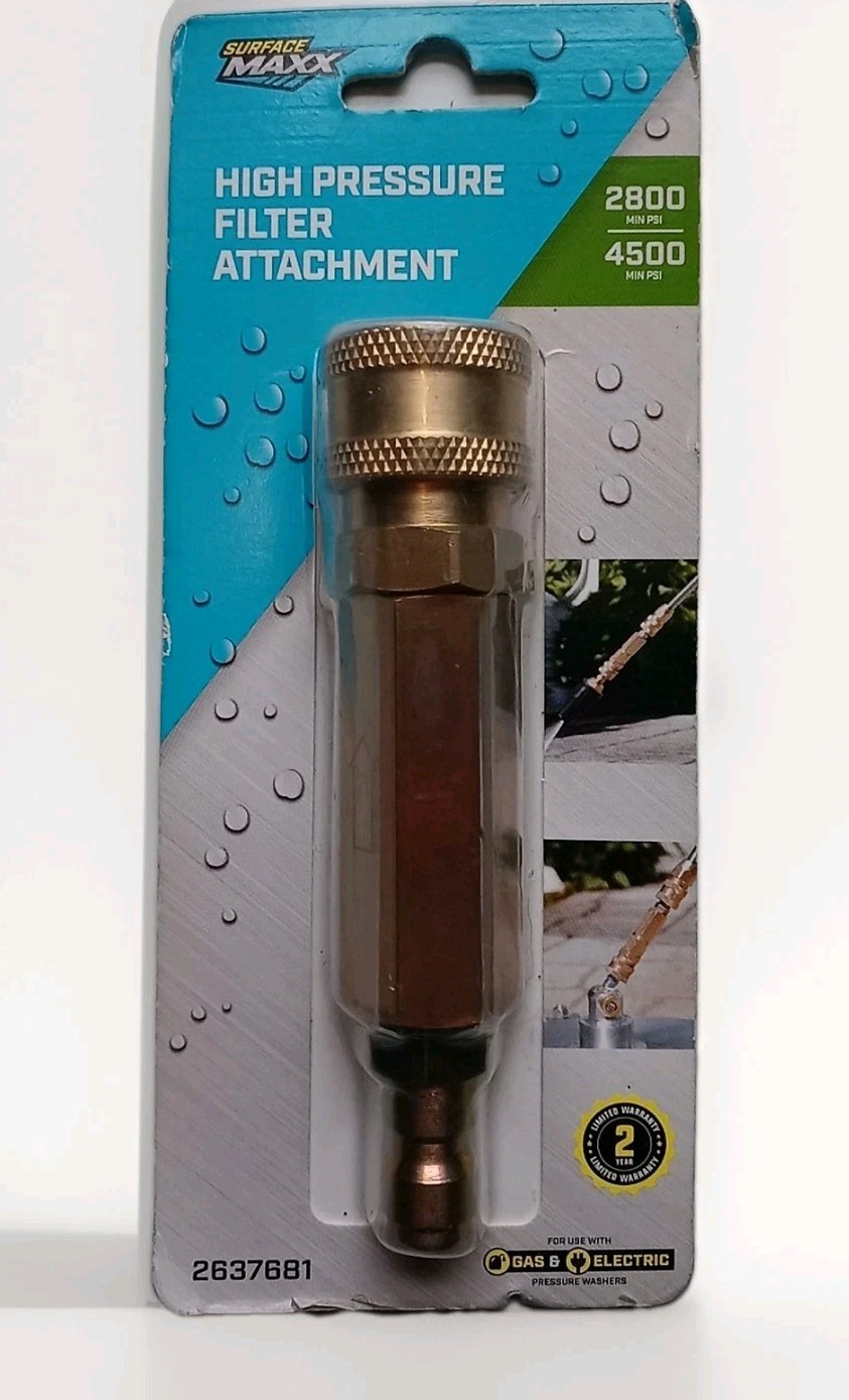 Surface Maxx Pressure Washer Filter 4500 PSI Attachment Sealed New