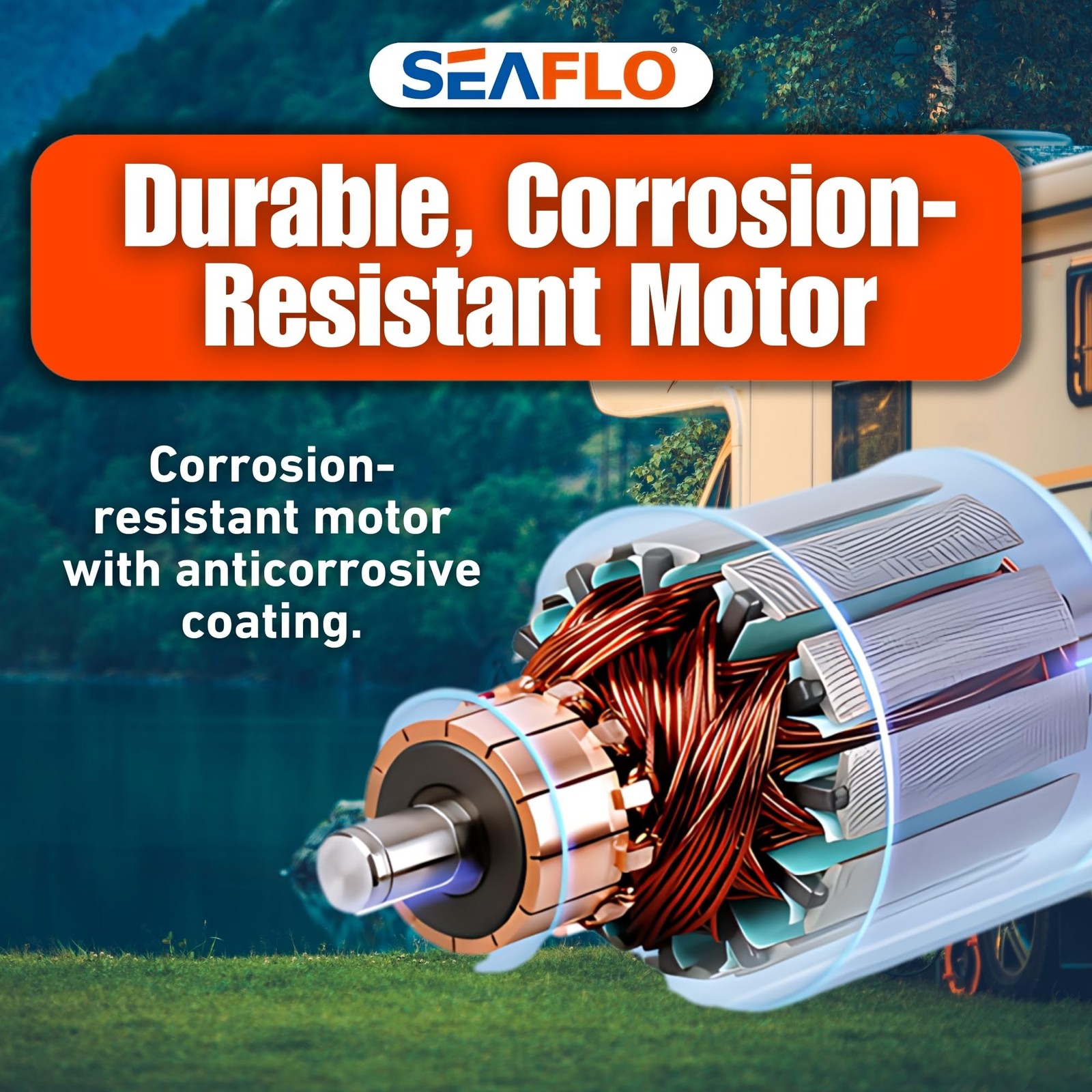 SEAFLO 33-Series Washdown Pump Kit – 12V DC, 3.0 GPM, 70 PSI