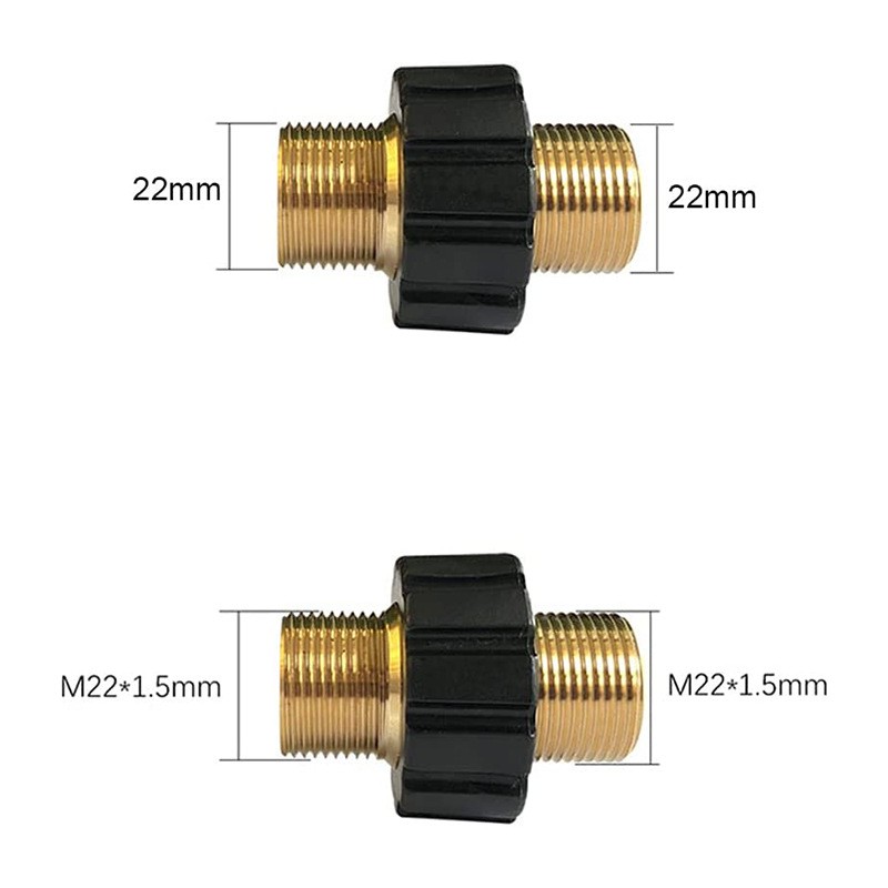 Double Nipple M22*1.5 Male Hose Connector Coupling For High Pressure Cleaner AO