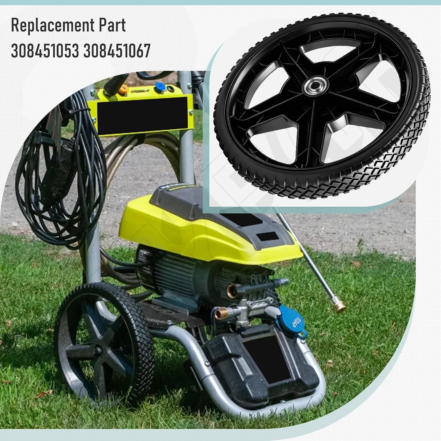 Ryobi/Homelite RY802800Mfg UT80993F Washer Wheel Replacement