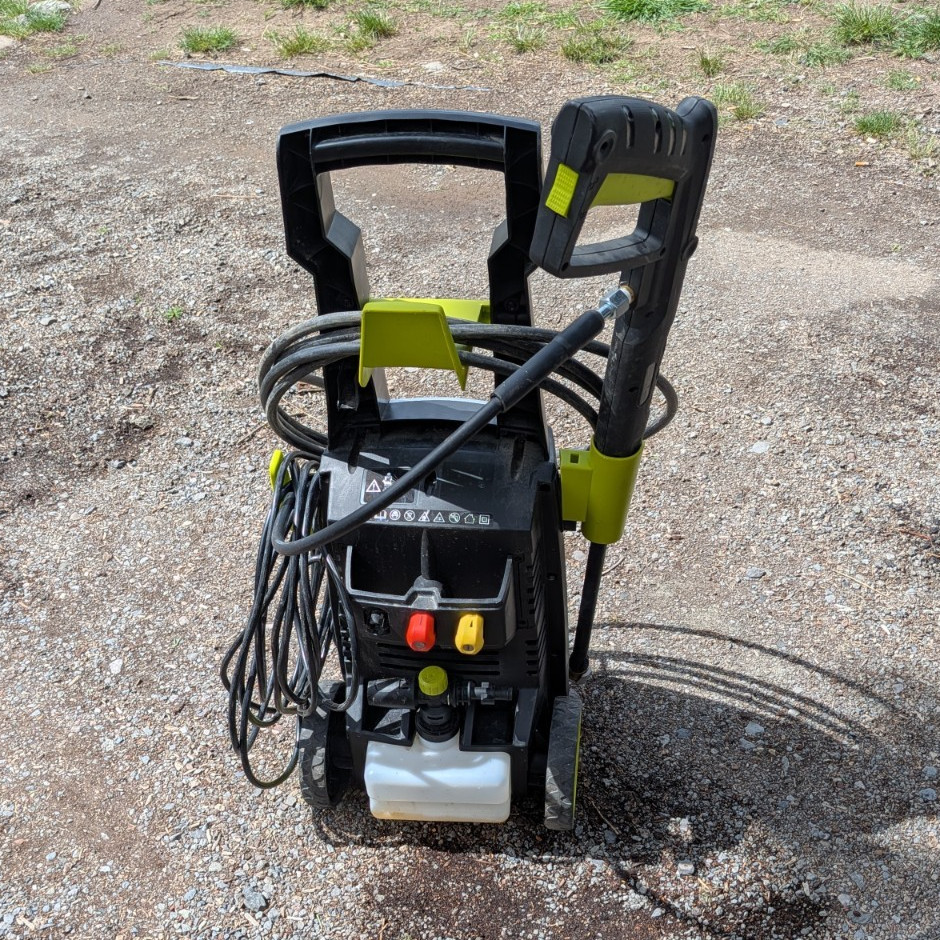 Corded Electric Pressure Washer Black/Green w/ Hose & Gun, Carry Handle