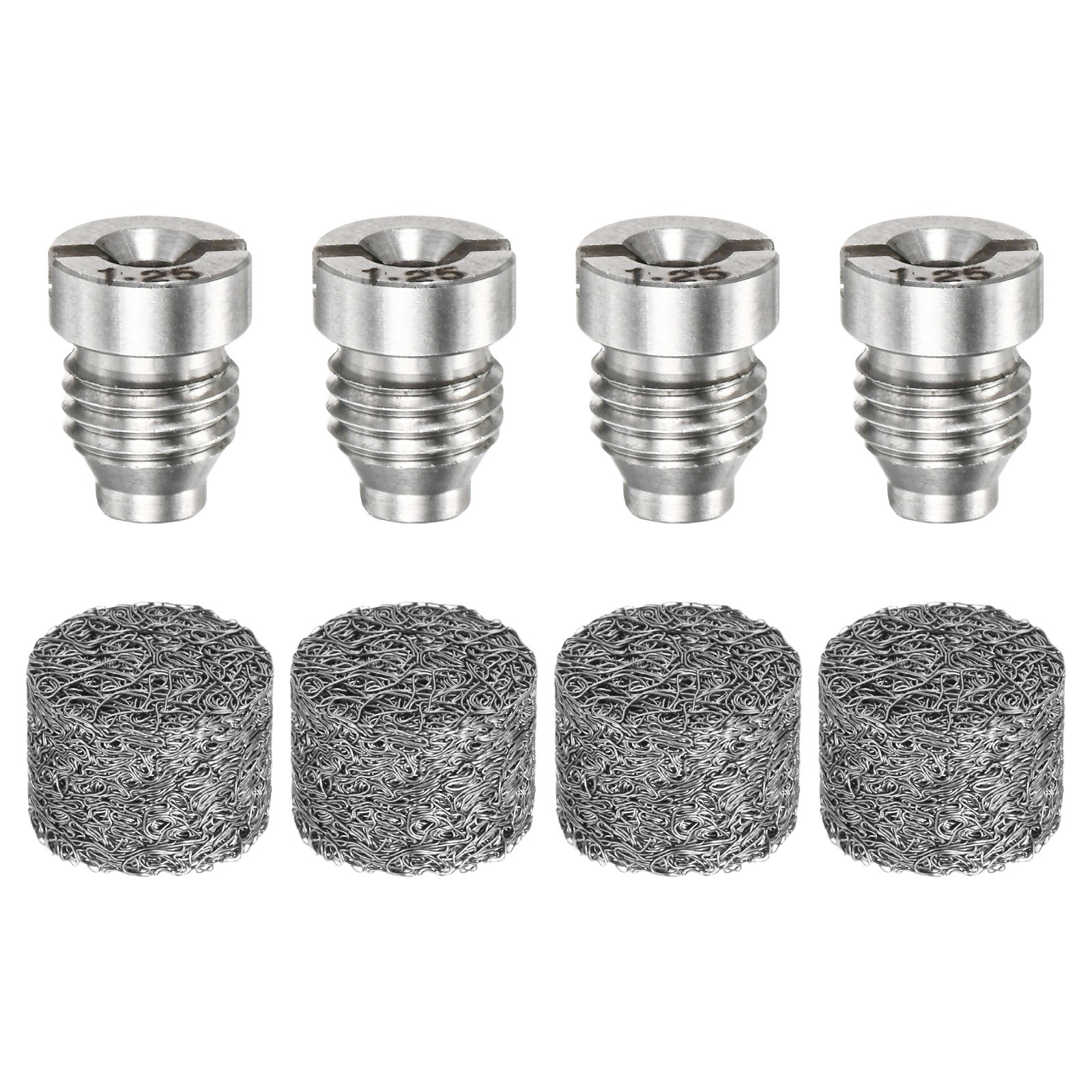 1-Set 1.25mm Orifice Foam Cannon Nozzles and Single Layer Foam Maker Meshes