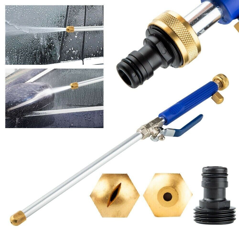 High Pressure Power Washer Water Spray Gun 2-Nozzle Wand Attachment Garden Hose