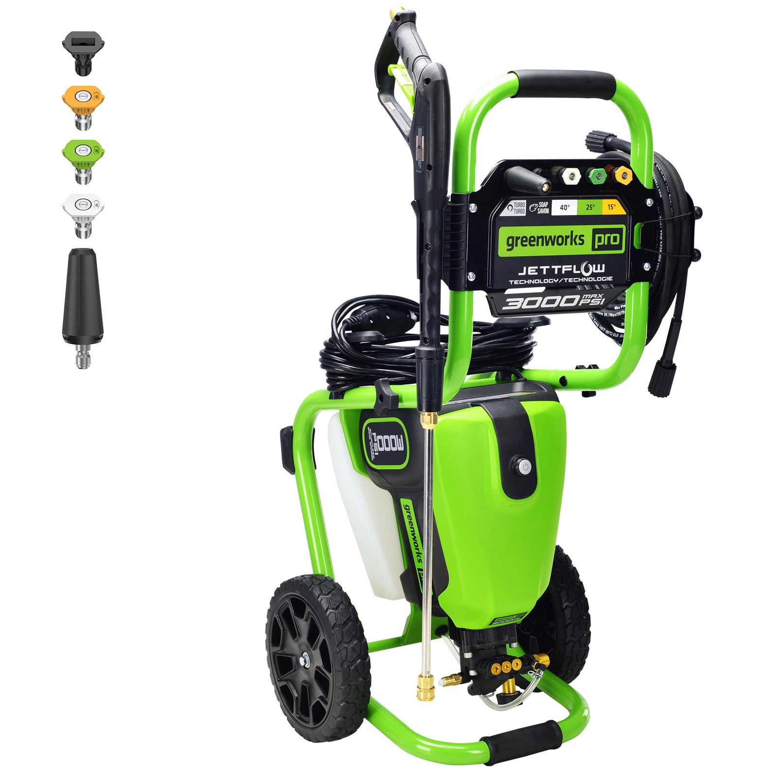 Greenworks Pro Brushless 3000 PSI (CSA Certified) 2.0 GPM Max / 1.1 GPM Electric
