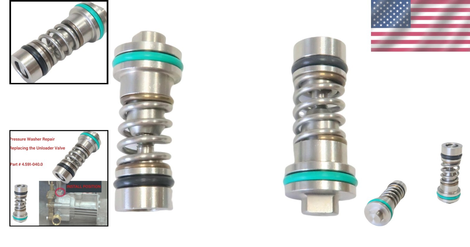 Compact Unloader Valve Set for Karcher Pressure Cleaners – 4.591-040.0, 2-Pack