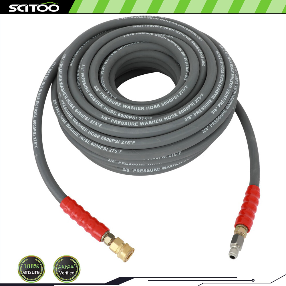 100 ft 3/8″ Non-Marking 6000 psi Pressure Washer Hose HOT WATER High Quality