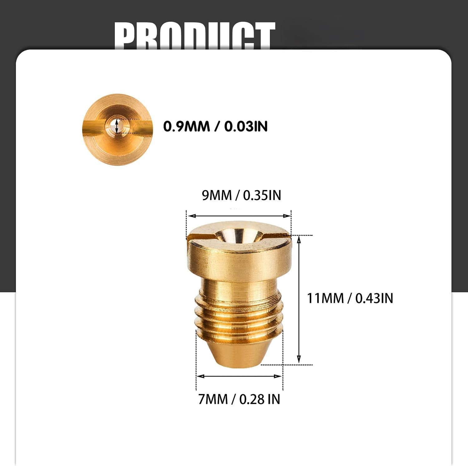 0.9 mm Foam Cannon Orifice Nozzle Tips, 0.9mm Universal Connector for Foam Sp…