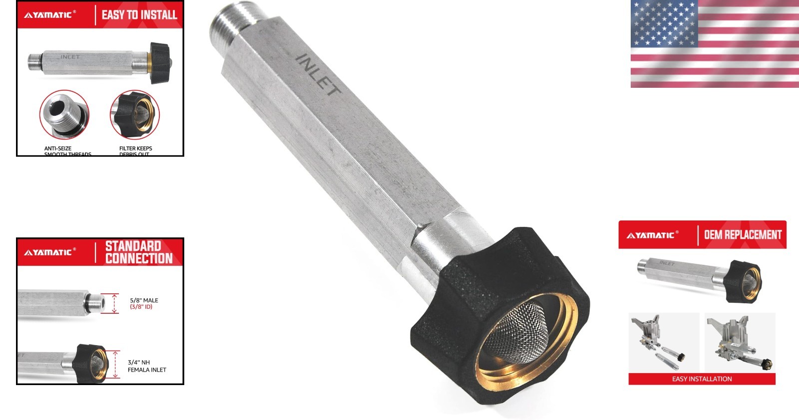 Durable Aluminum Inlet Tube for 201496GS 190632GS Pressure Washer Pumps