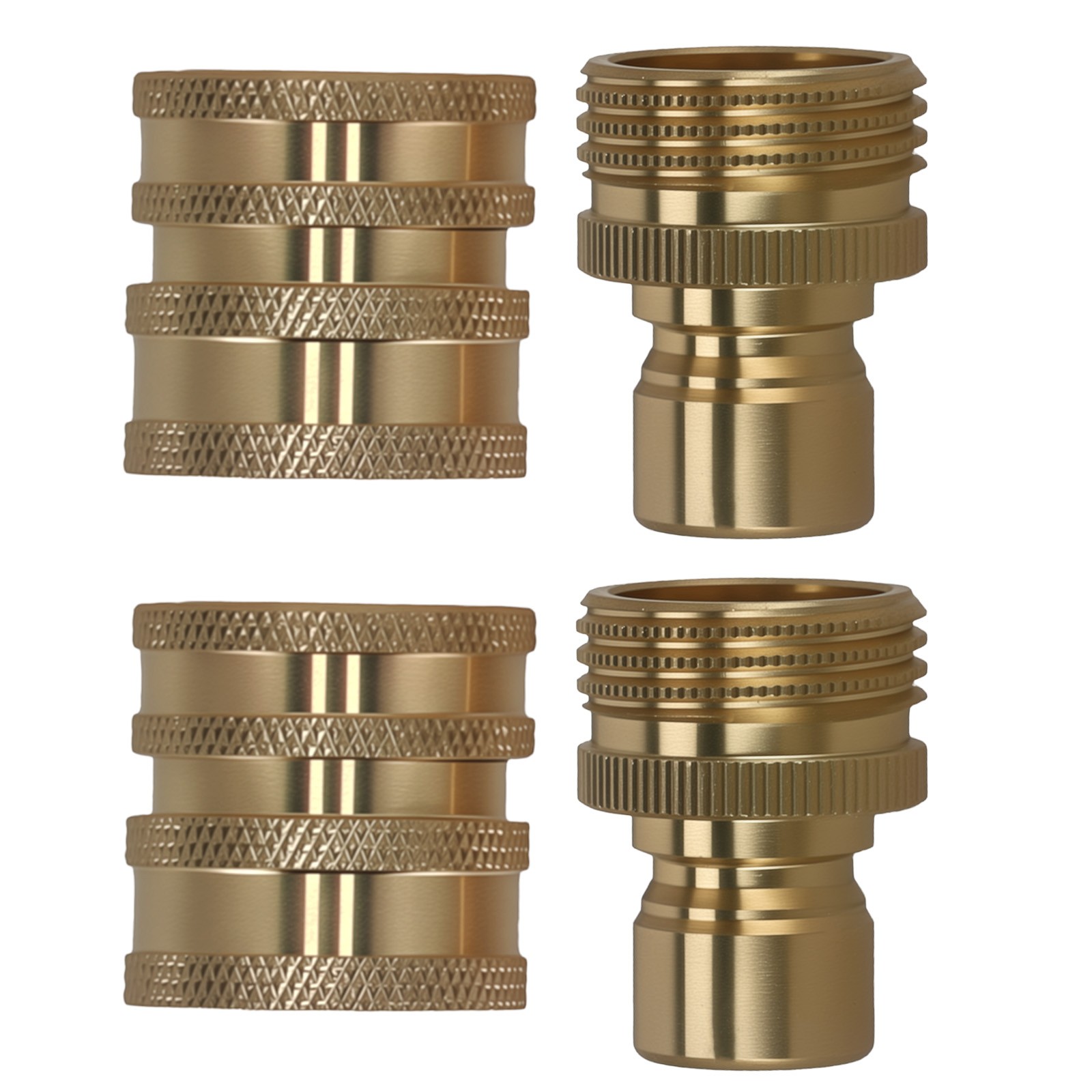 Garden Hose Brass Adapter 3/4″ to 1/2″ Quick Connect for Pressure Washer 4Pcs
