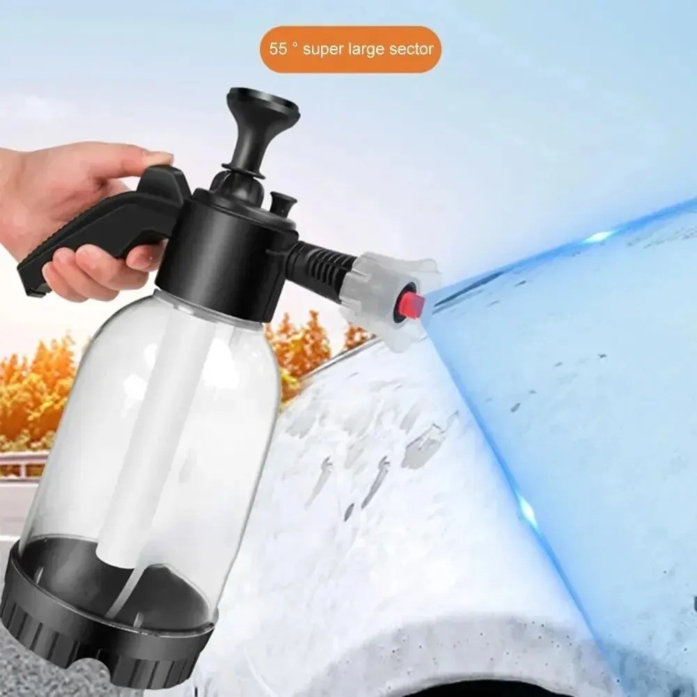 2L Hand Pump Foam Sprayer Car Wash Pressure Water Spray Bottle Cleaning Tool