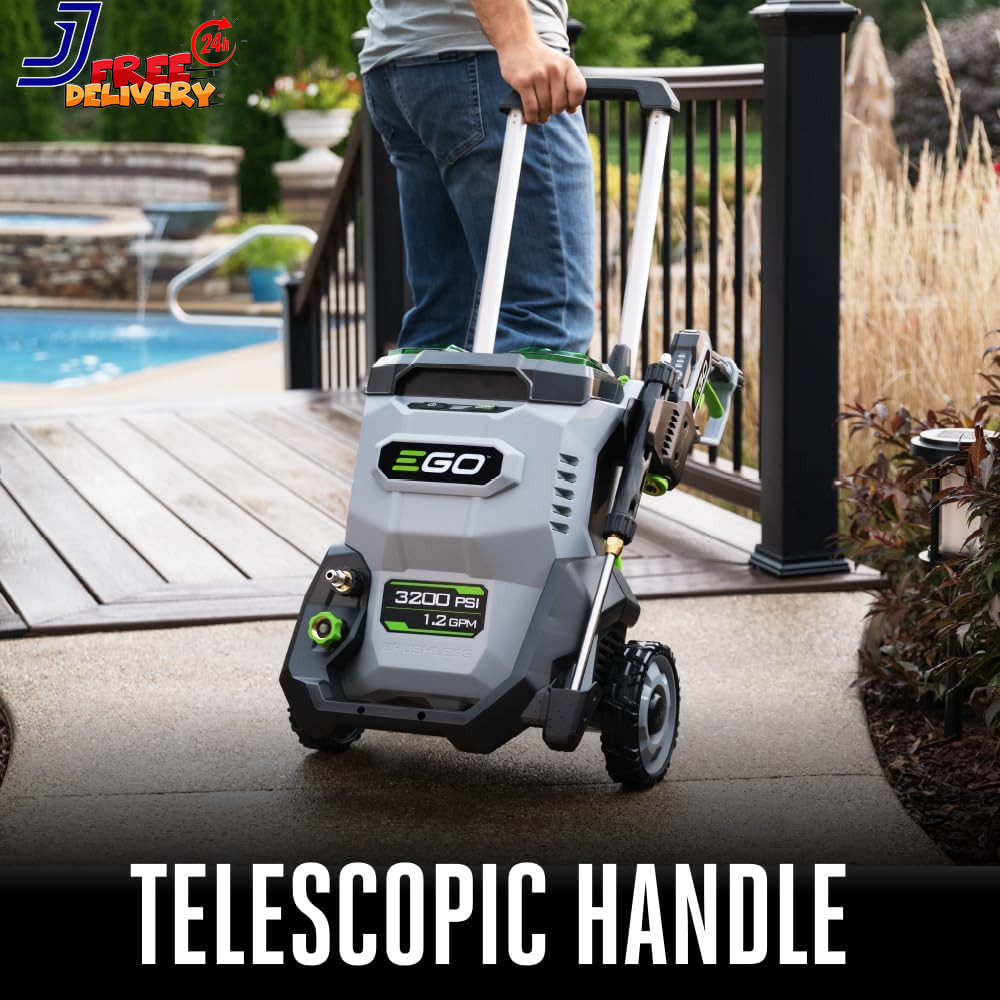 Power+ Electric Pressure Washer 3200 PSI Washer Battery and Charger Not Included