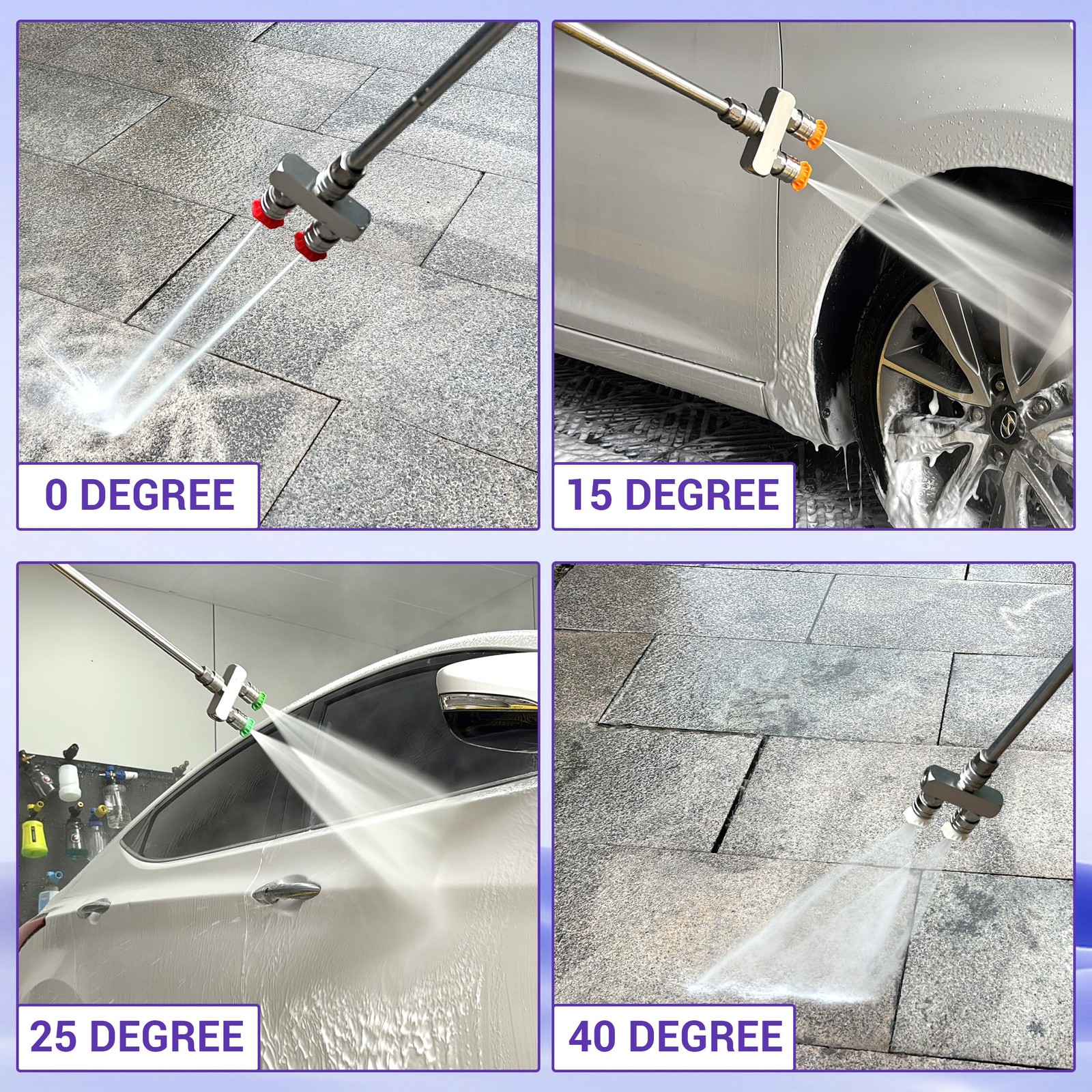 Pressure Washer Tips, 2-in-1 Power Washer Nozzle Tip, Dual Pressure Washer No…