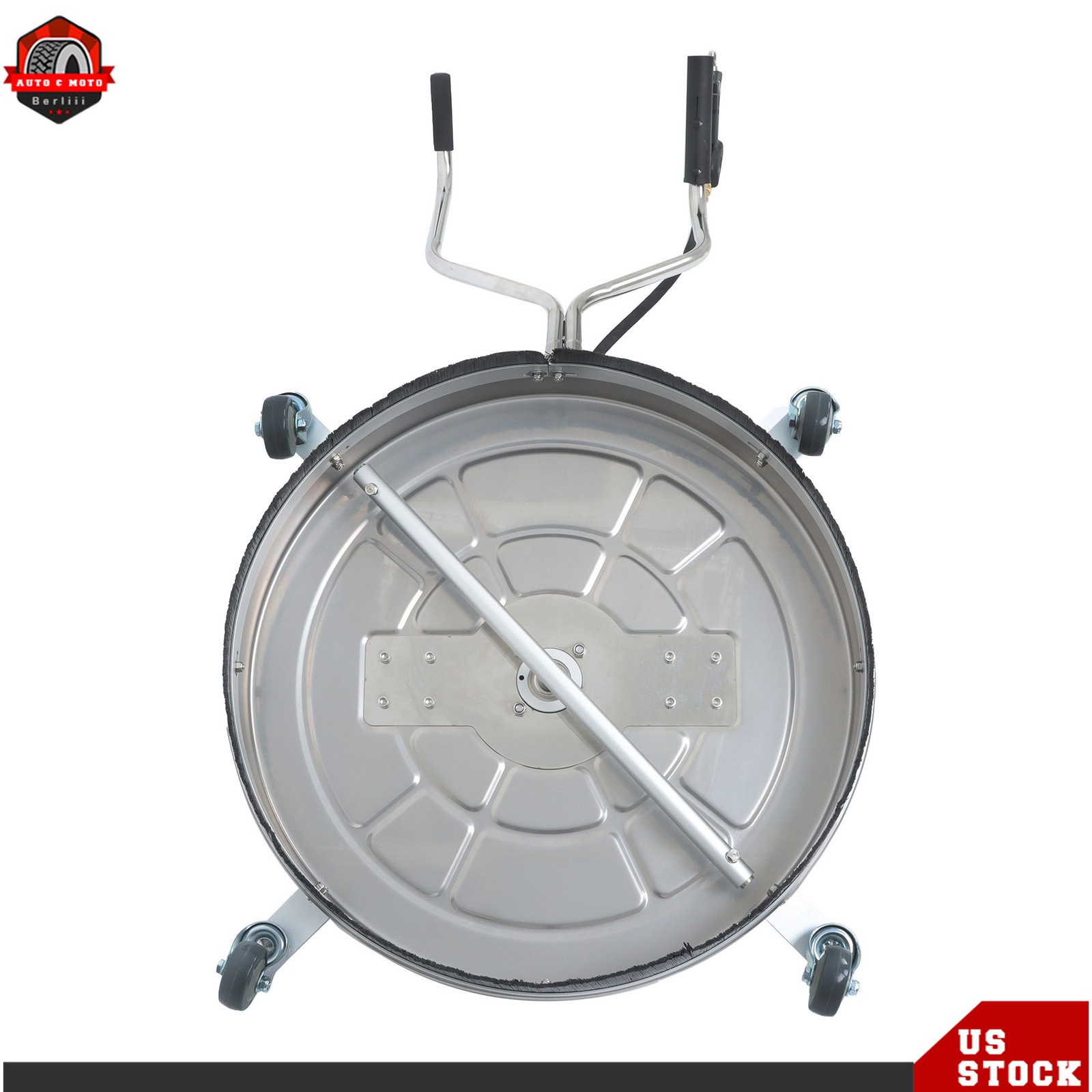 24″ Pressure Washer Surface Cleaner 6000 PSI w/ Handles & Wheels Quick Connect