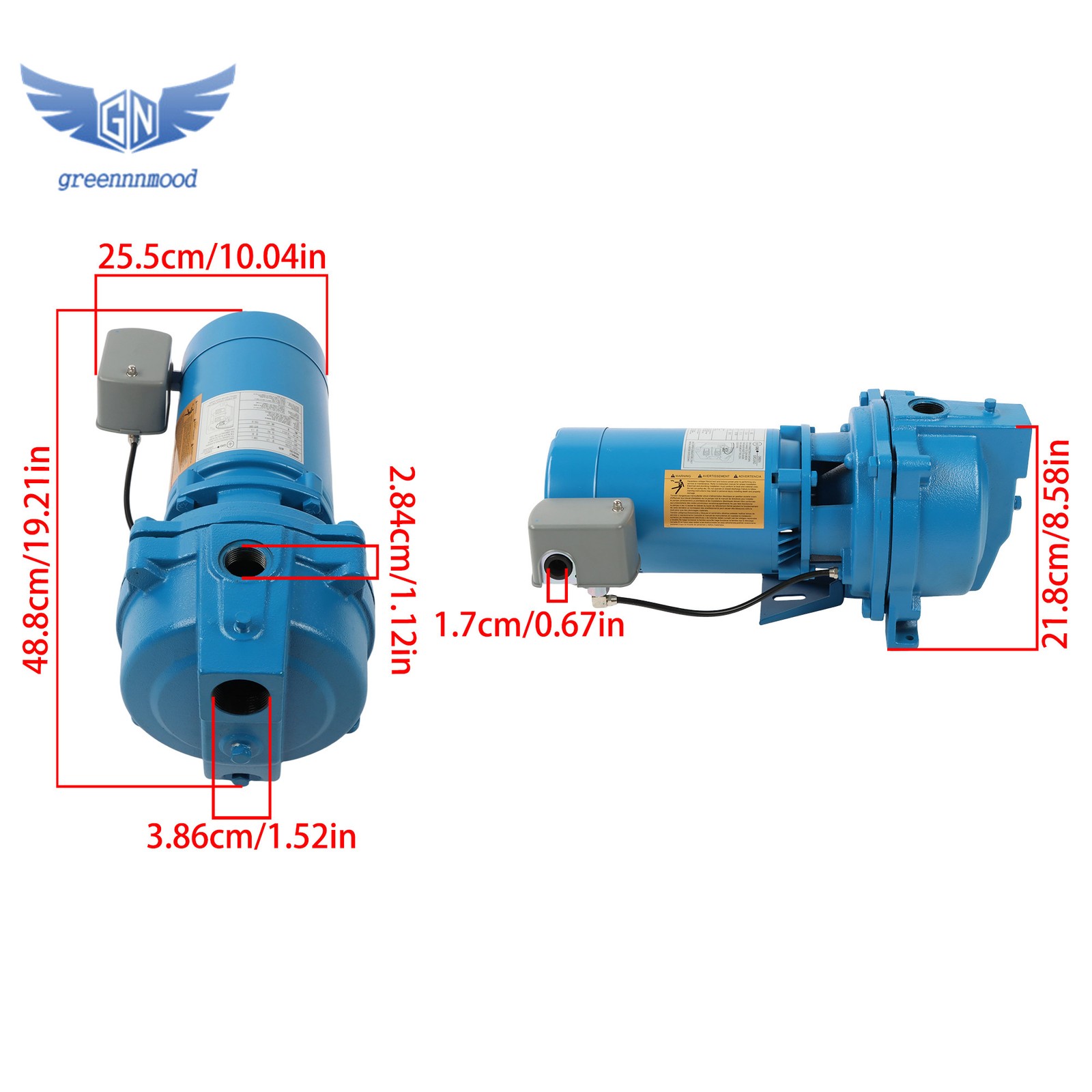 1/2 HP, Dual Voltage (115/230 Volts) J5S Shallow Well Jet Pump Single Phase