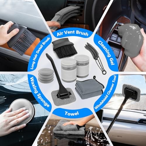 Car Wash Detailing Kit with Foam Gun, Car Cleaning Kit Set,Car Wash Brush with