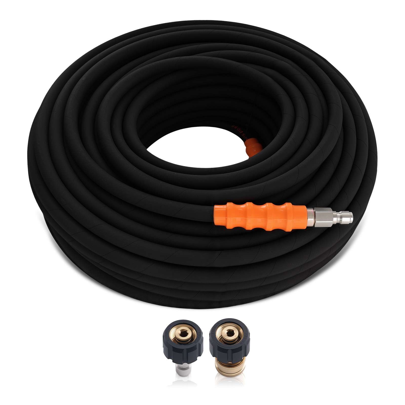 200FT 4800PSI Pressure Washer Hose for Simpson Generac 3/8″ Steel Wire Braid