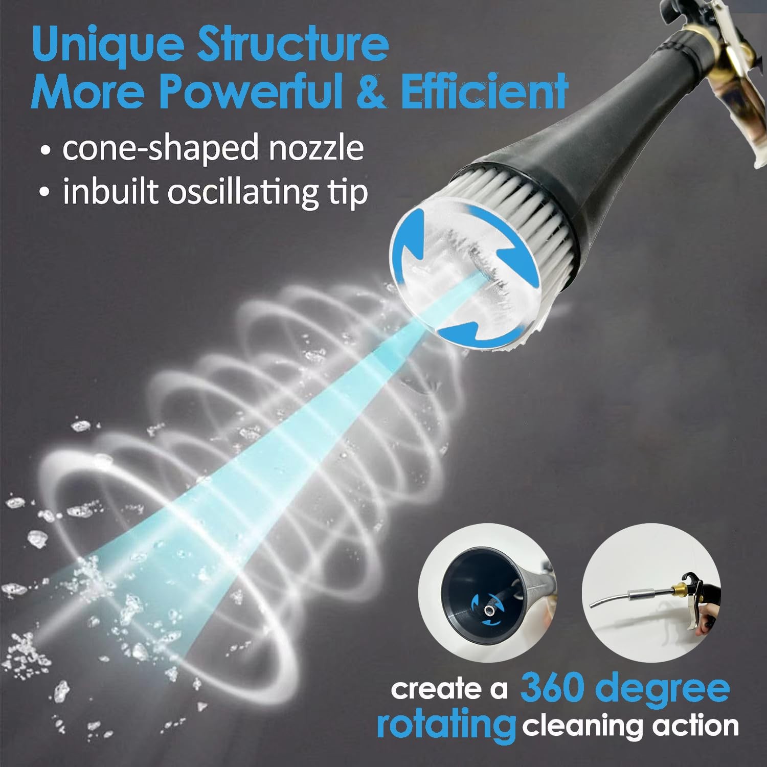 BIAOMEI High Pressure Car Interior Cleaning Gun Automobile Detailing Cleaning…
