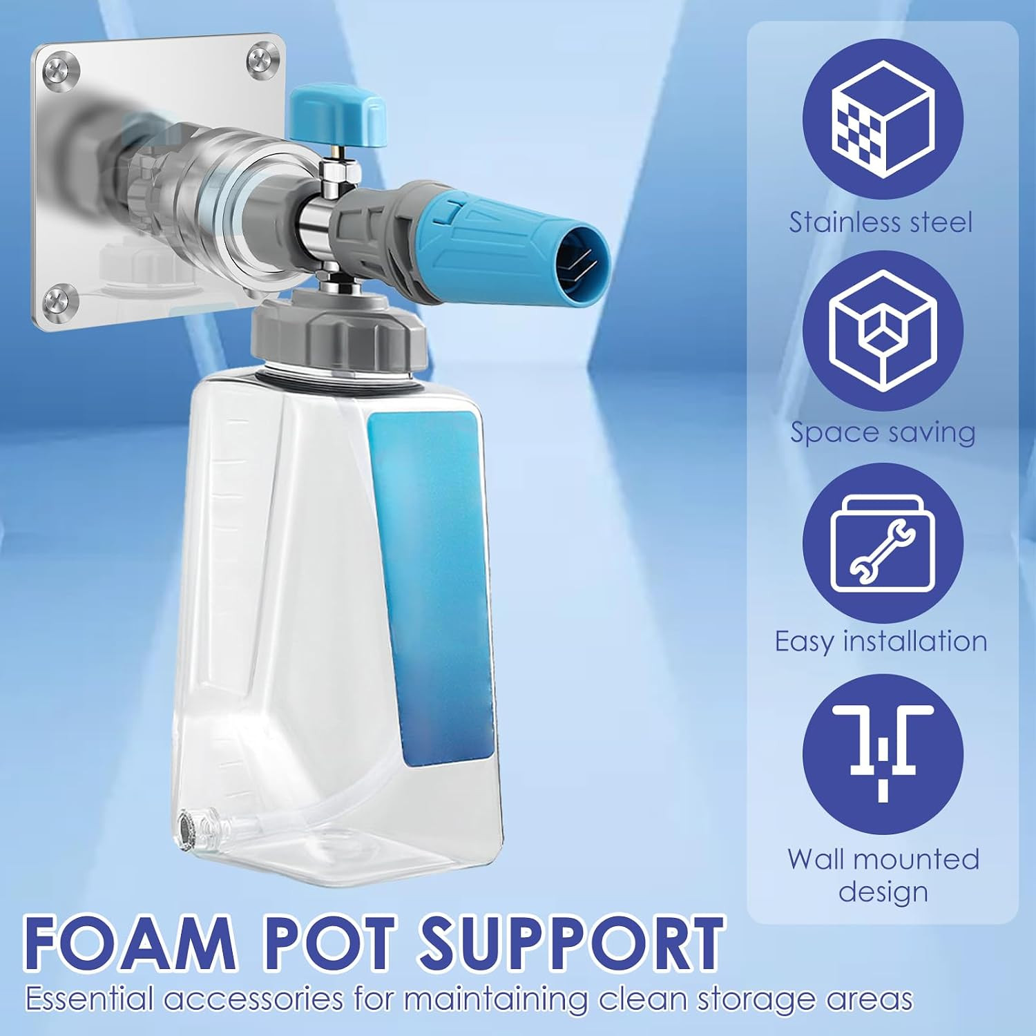 4 Pack Foam Cannon Holder Pressure Washer Holder 1/4 Inch Quick Connect