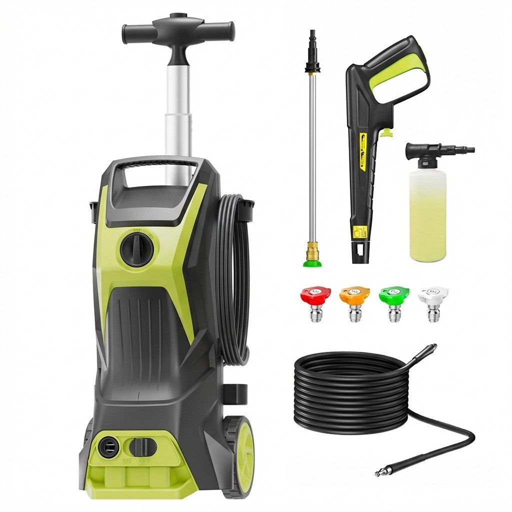 Pressure Washer 5350PSIMAX 3.7GPM, 4 Nozzles, Stainless Steel Lance, for Car