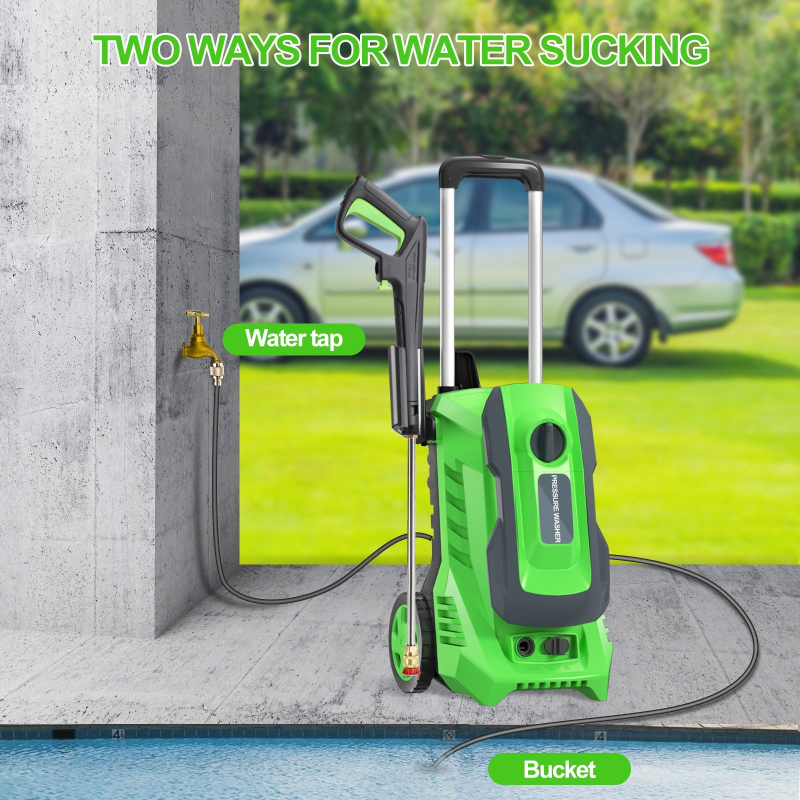 4200 PSI 2.5 GPM High-Pressure Electric Power Cleaner Car Washer Machine Blue