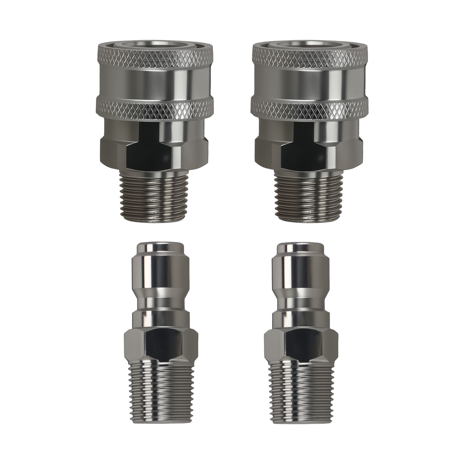 3/8″ NPT Pressure Washer Quick Connector Adapter for Hose Pump Wand 4pcs