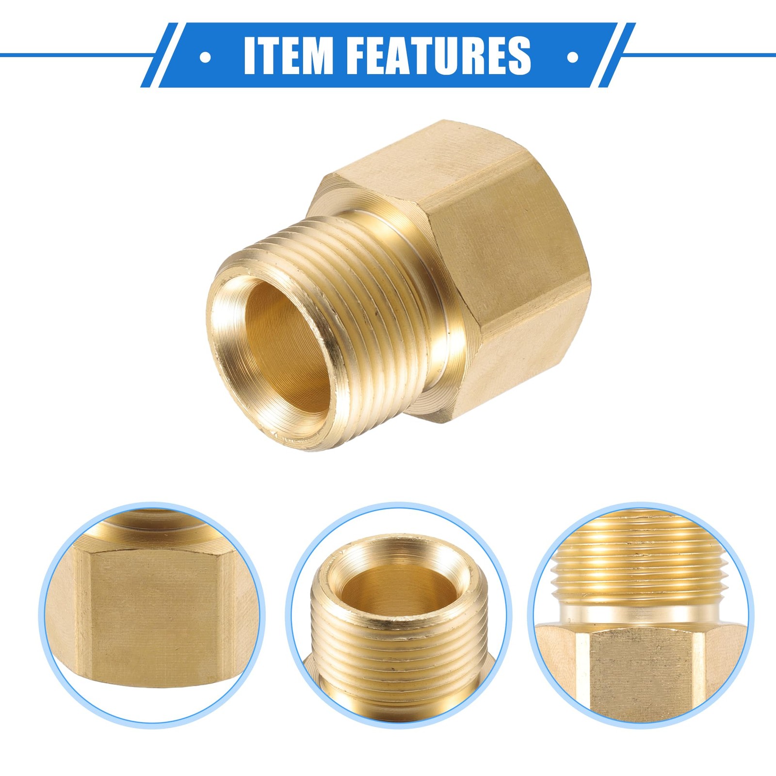 Pressure Washer Connector, M22x1.5 Female Adapter Brass Screw Hose Connector …