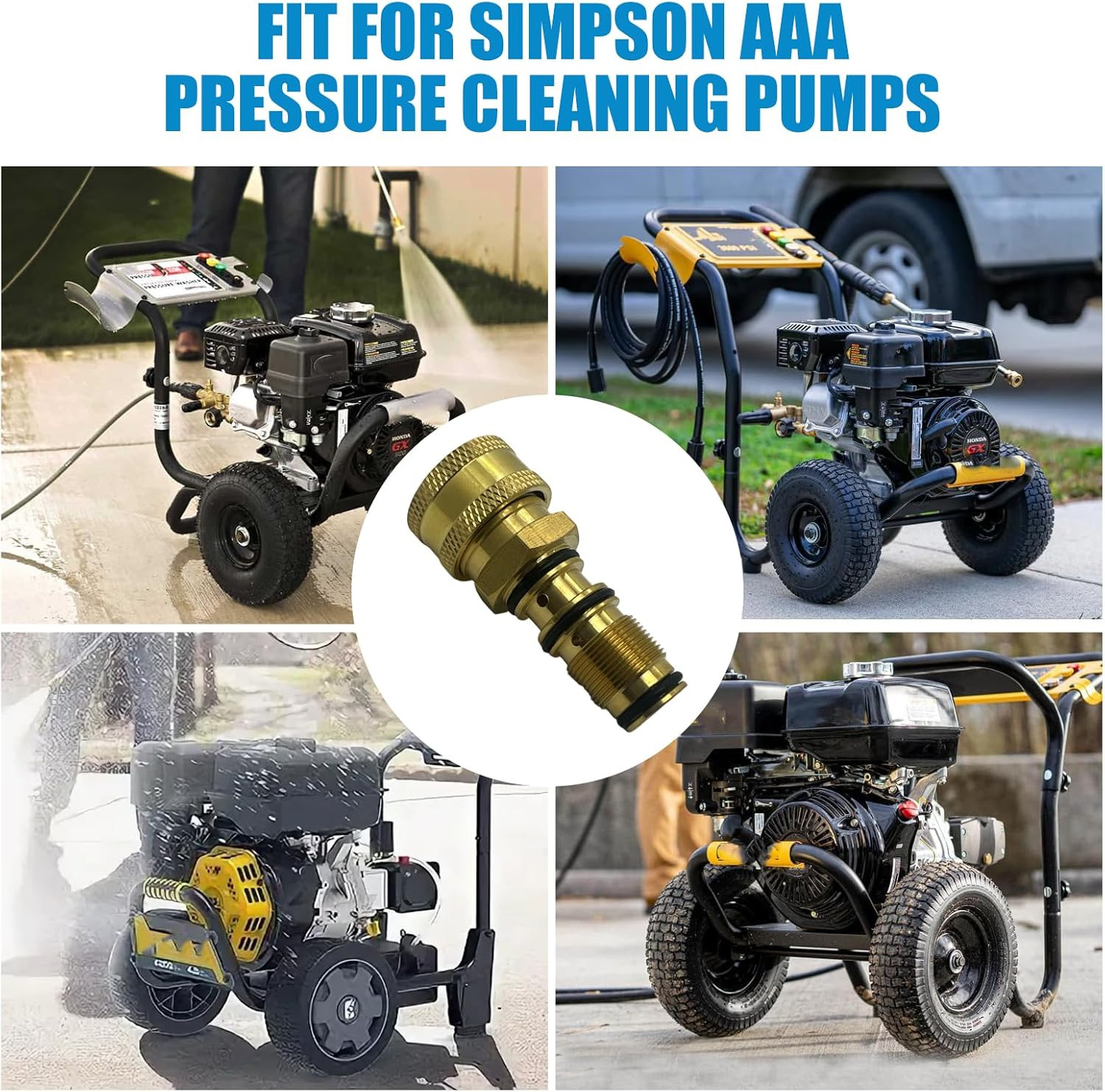 High Pressure Washer Pumps Replacement Water Outlet Kit Fitting with Pre-Install