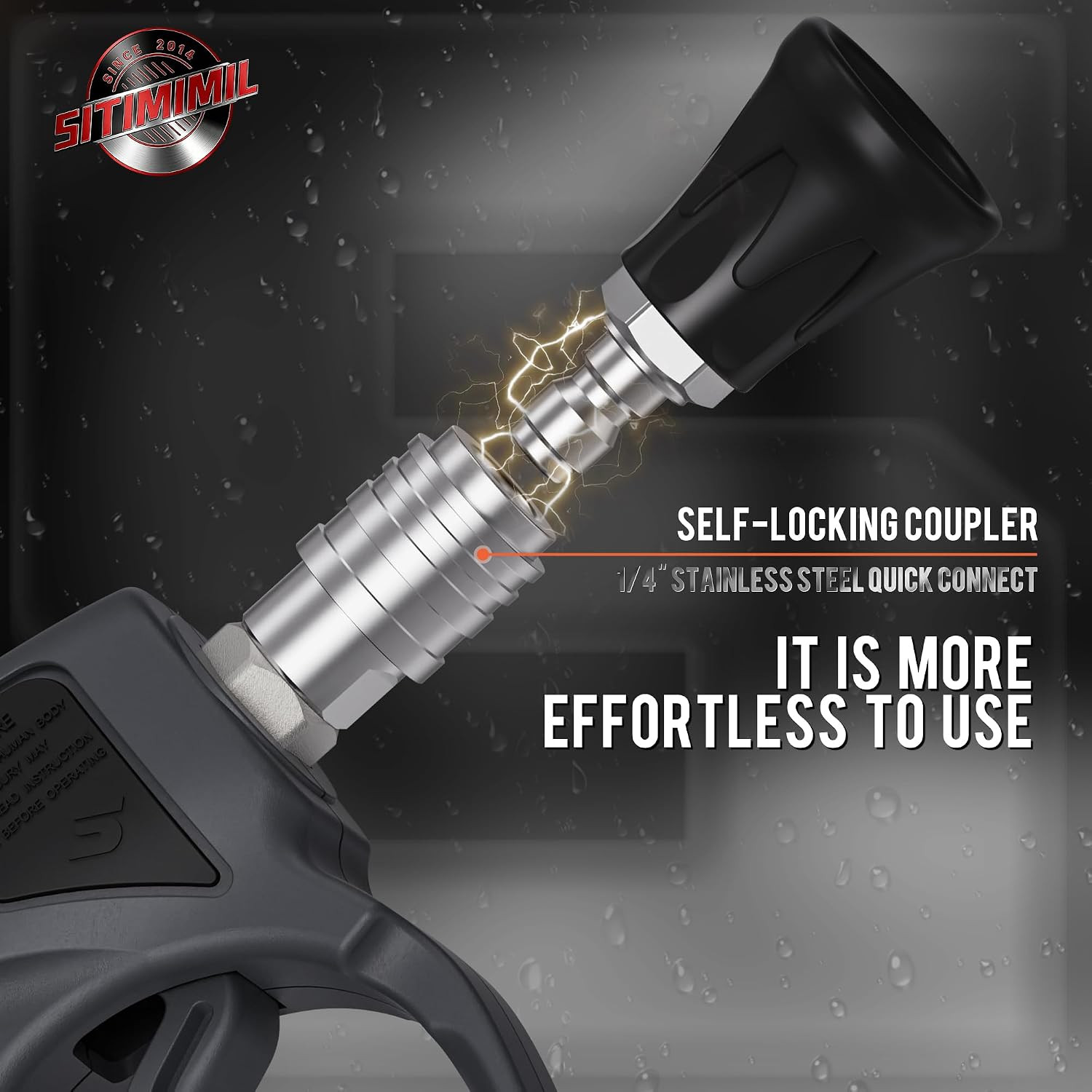 SITIMIMIL® Short Pressure Washer Gun Swivel Pro, Tangle-Free, Power Washer Gun w
