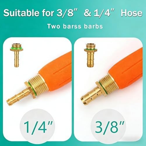 44 Inches All Metal Replacement Sprayer Wand,1/4″ & 3/8″ Brass Barb Sprayer Wand
