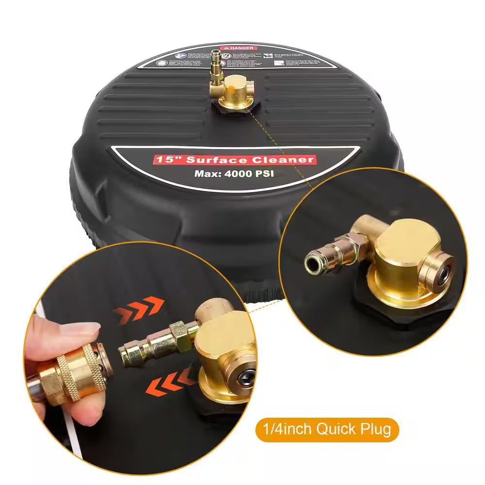 15 In. 4000 PSI Disc Power High Pressure Washer Surface Cleaner, Flat Washer Bro