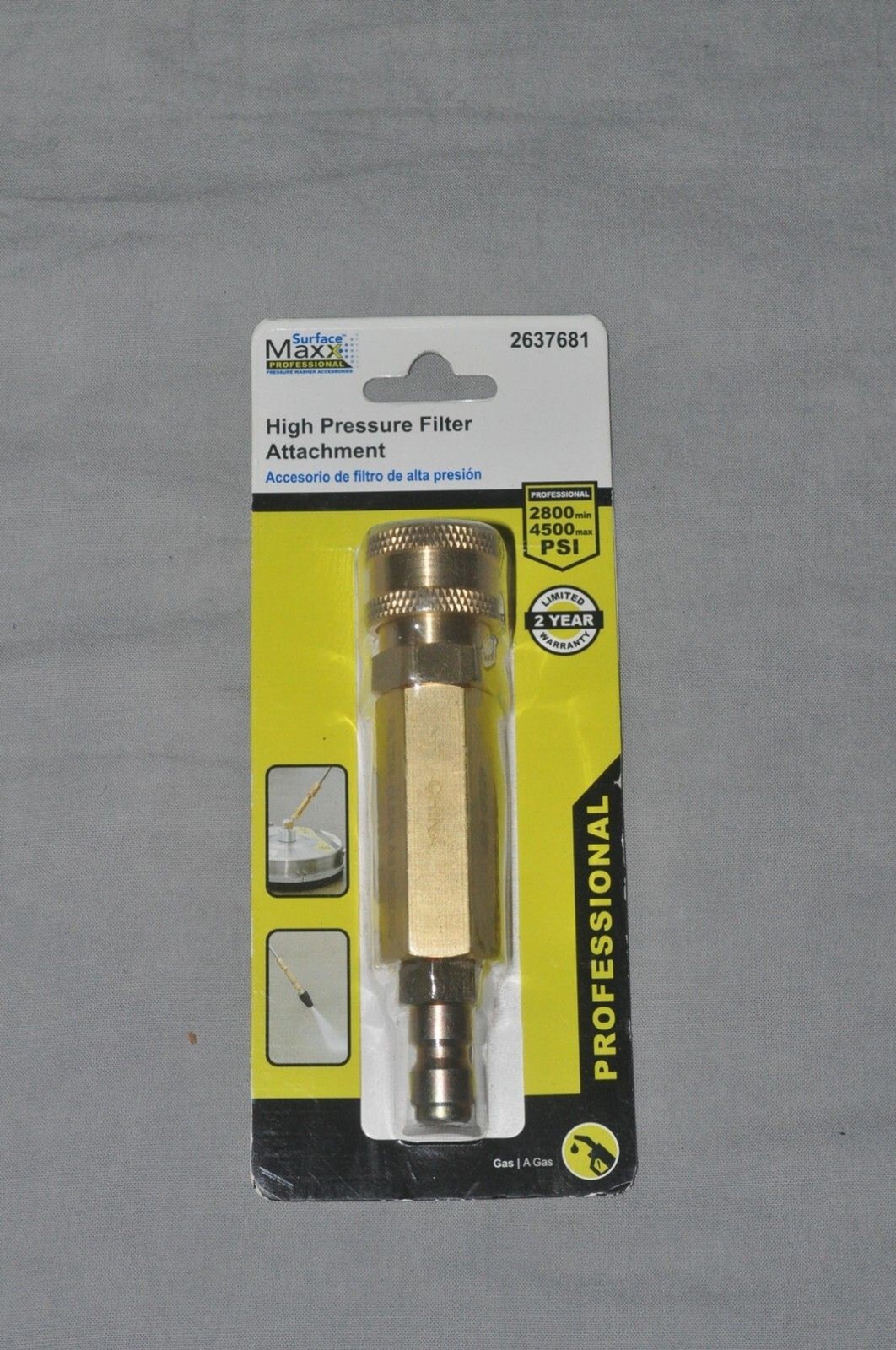 Surface Maxx High Pressure Filter Attachment 1/4″ QD Fitting – 4 PACK