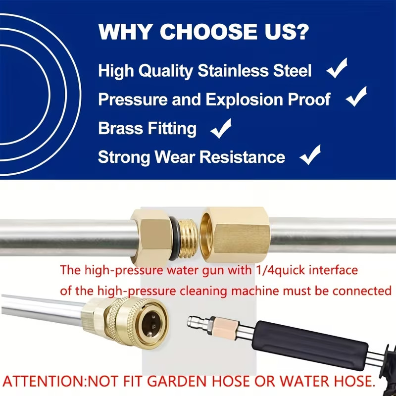 7pcs Pressure Washer Extension Wand Replaceable Upgraded Power Washer Lance