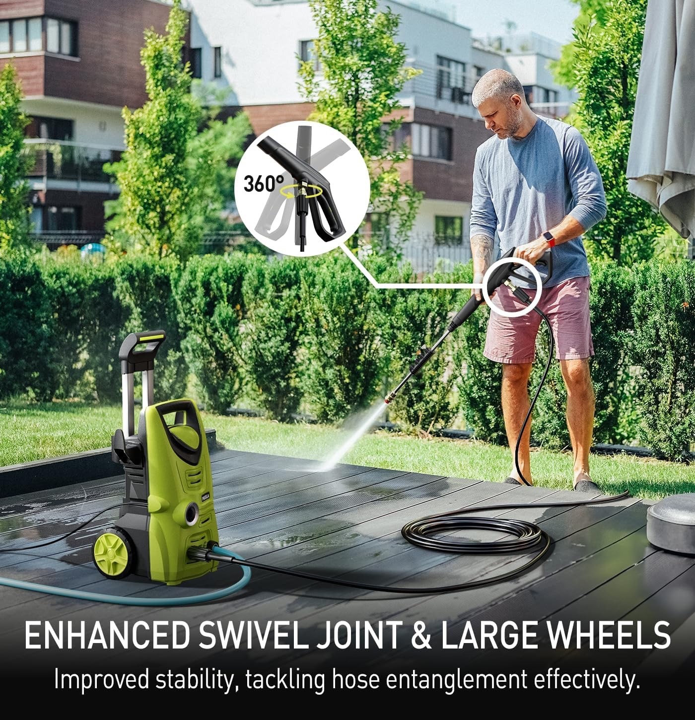 New Electric Pressure Washer, 26 FT 2030 PSI Pressure Cleaner with Swivel Joint