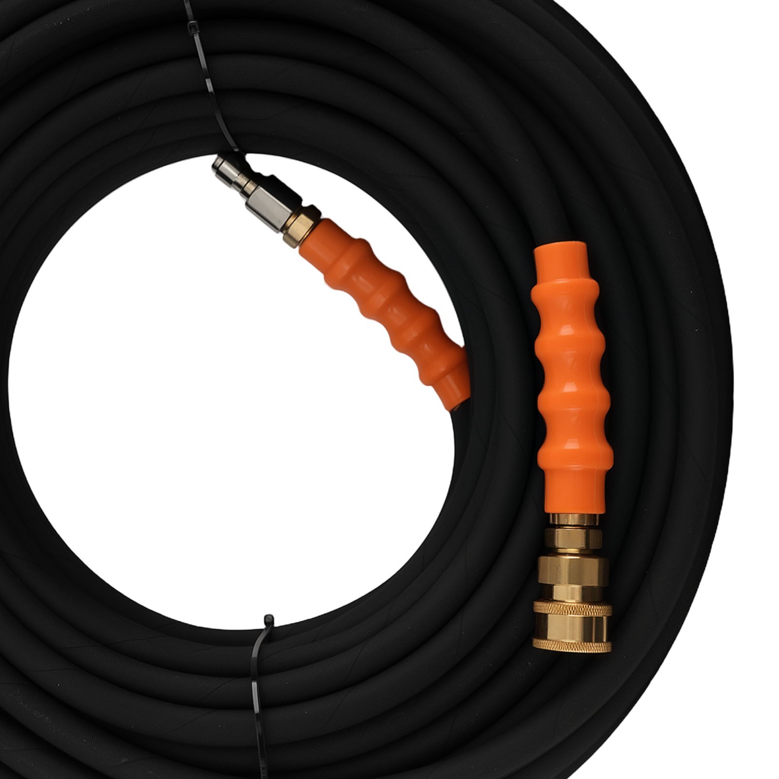 150 Feet Pressure Washer Hose 1/4″ 4200PSI Steel Braided Rubber with Adapters