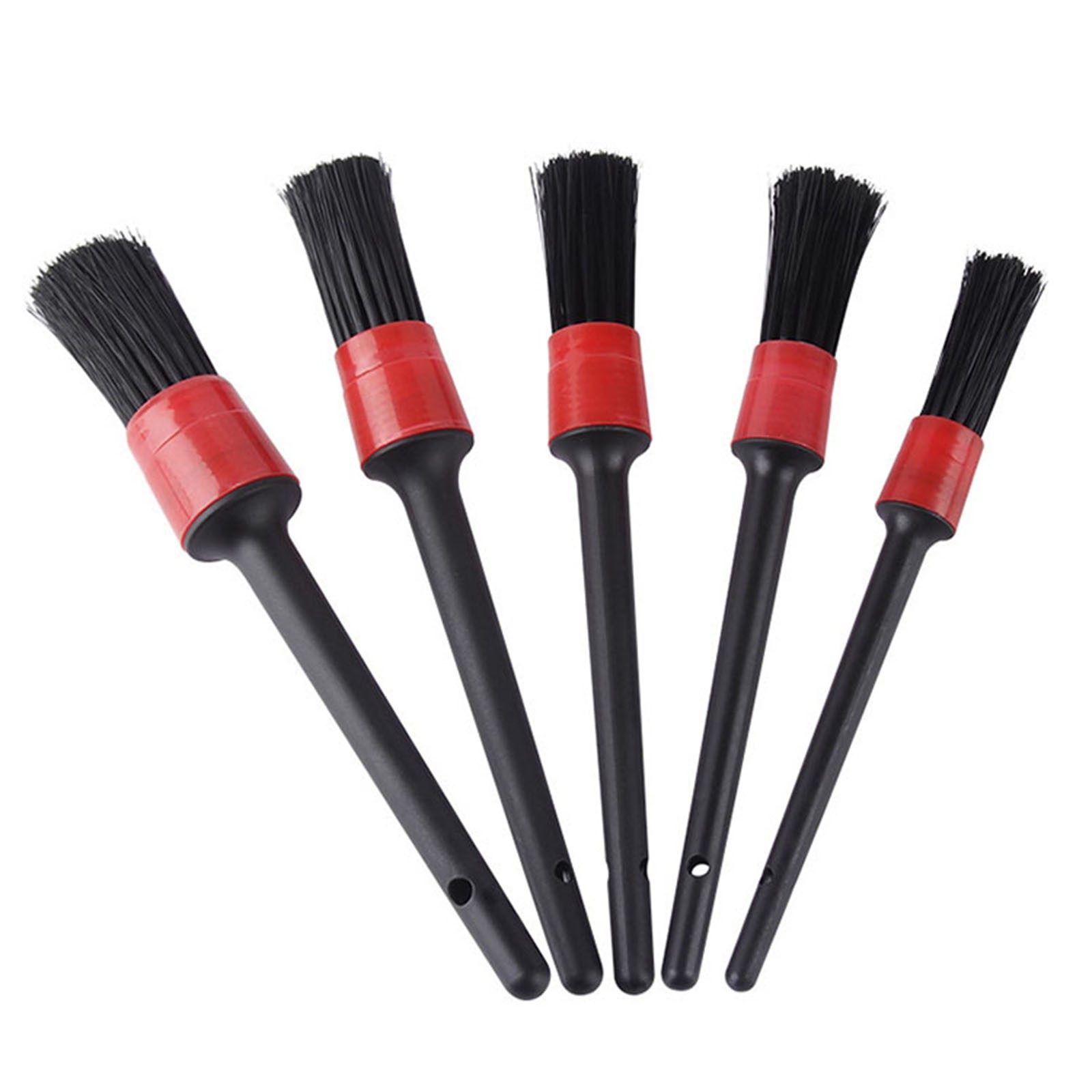 Car Detail Brush Cleaning Brush 5-Piece Bristles Wheel Hub Interior Accessories