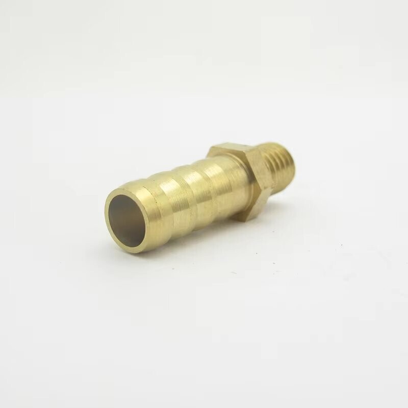 8mm Hose Barb Adapter x M8*1.25mm Male Metric Thread Brass Pipe Fitting Coupler