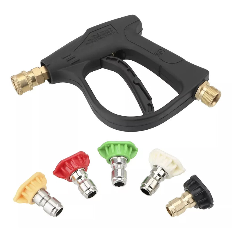 Car High Pressure Wash Water Gun Fan Shaped Quick Connector Nozzles Accessories