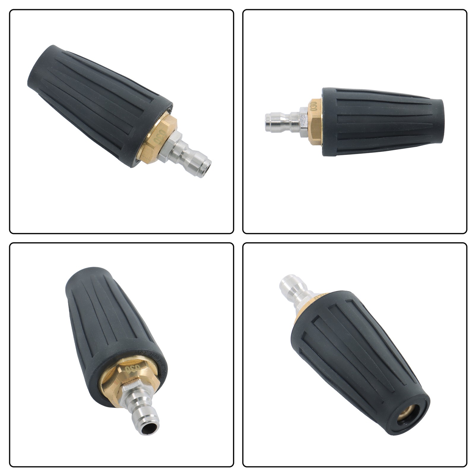 LABLT Pressure Washer Tips Turbo Nozzle 4000 PSI 360°Rotating Spray 5 Nozzle