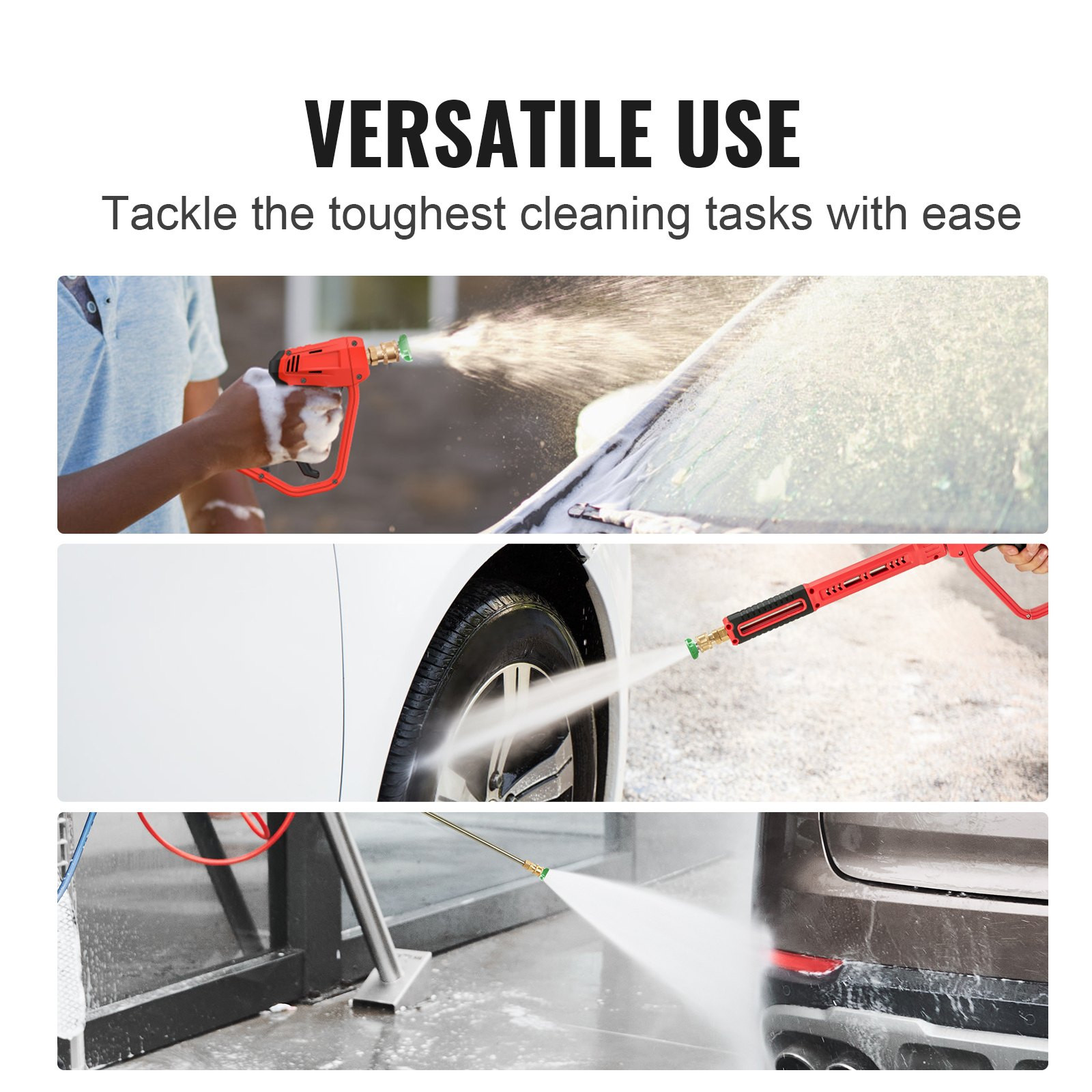 High Pressure Washer Gun, 4000 PSI, Pressure Washer Handle with 5 Nozzle Tips US