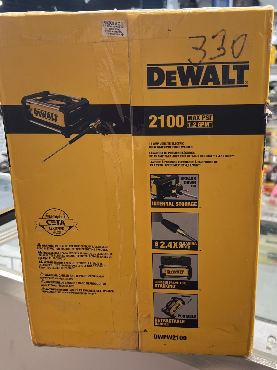 Dewalt 2100 Max Psi 13 Amp Jobsite Electric Cold Water Pressure Washer New