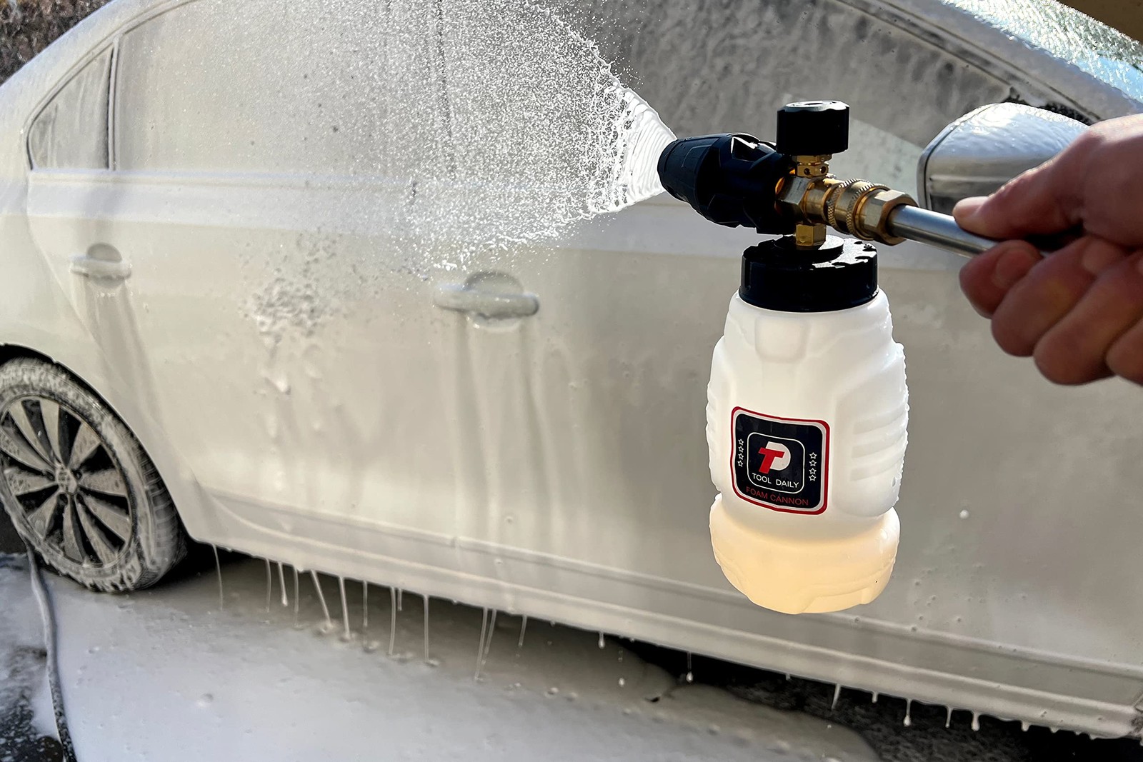 Foam Cannon, 1/4 Inch Quick Connect, Power Washer Foam Cannon with 5 Pressure…