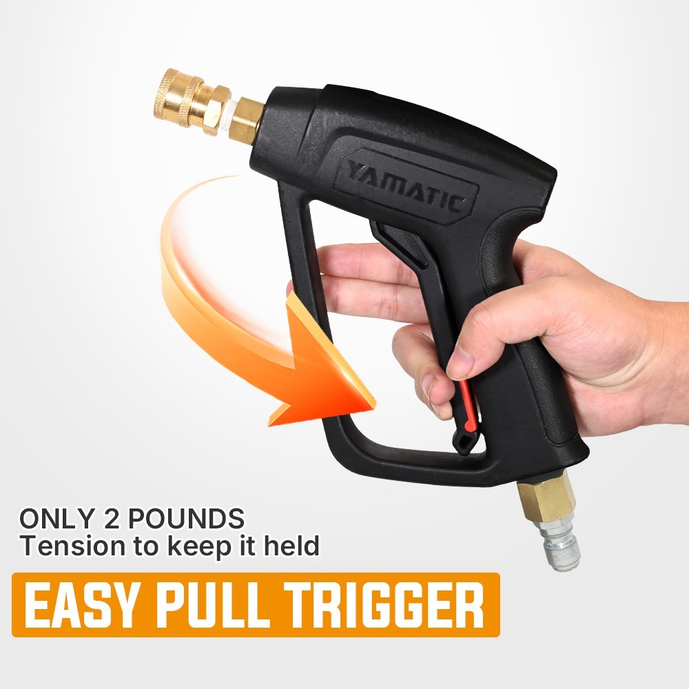 YAMATIC 4000 psi Pressure Washer Gun and 25 ft Flexible Hose 3700 psi
