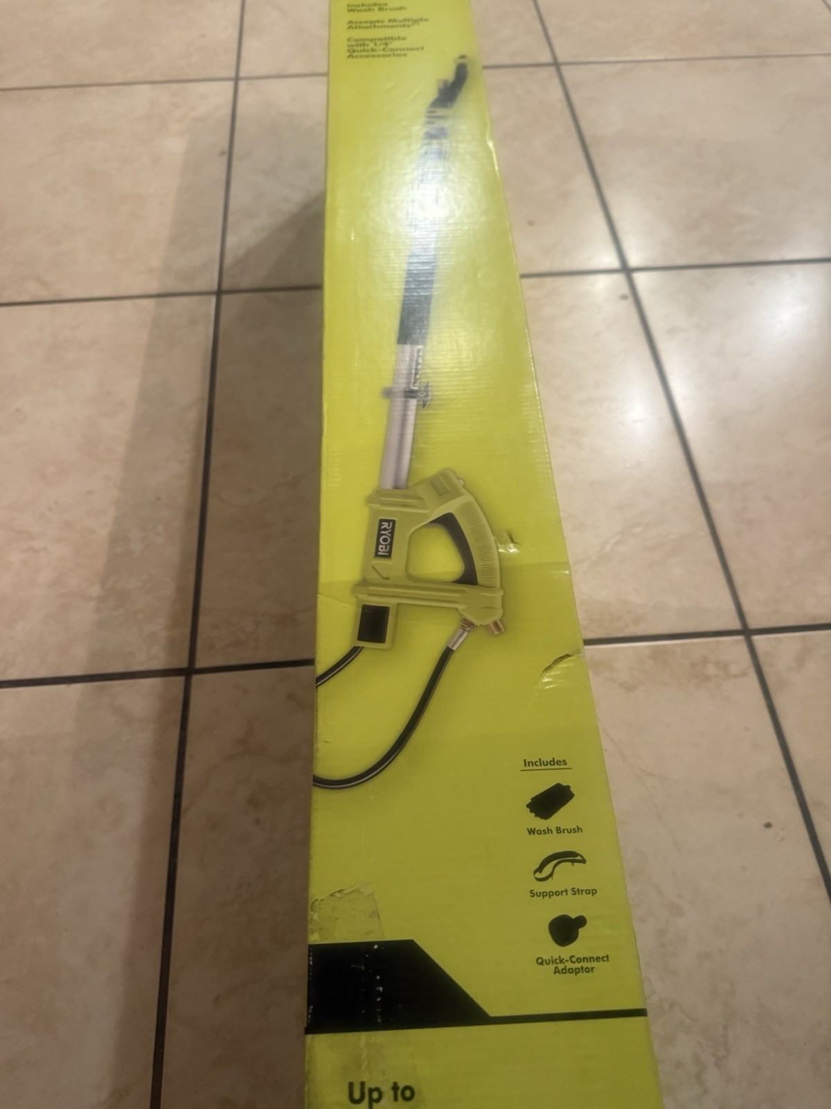 Ryobi 18 ft. Extension Pole with Brush for Pressure Washer-Model# RY31EP26