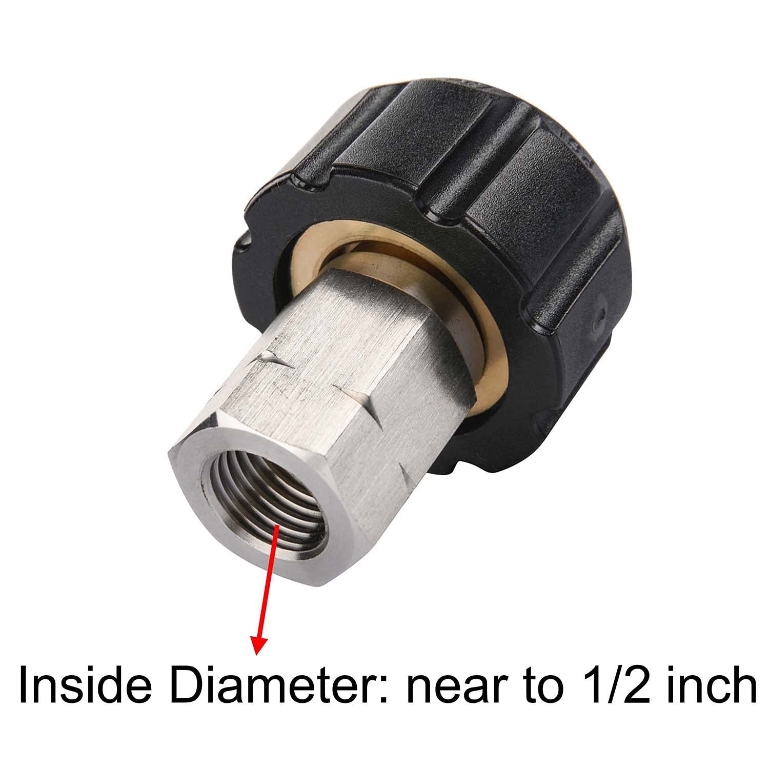 Tool Daily Pressure Washer Adapter, Female Metric M22 to 1/4 Inch NPT Fitting,