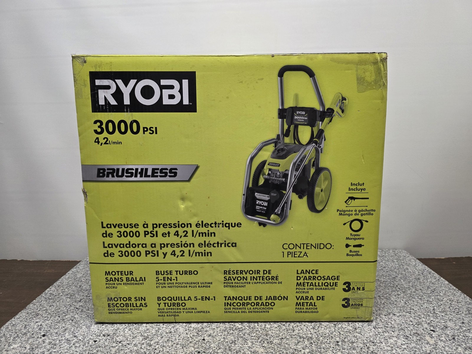 RYOBI RY143011VNM 3000 psi 1.1gpm Brushless Pressure Washer
